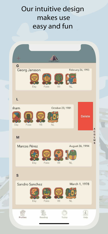 MayanChart Year Bearer and Weekly Pulse screen preview